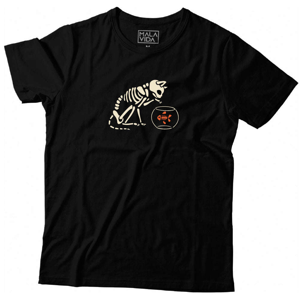 Skeleton cat & Fish bowl