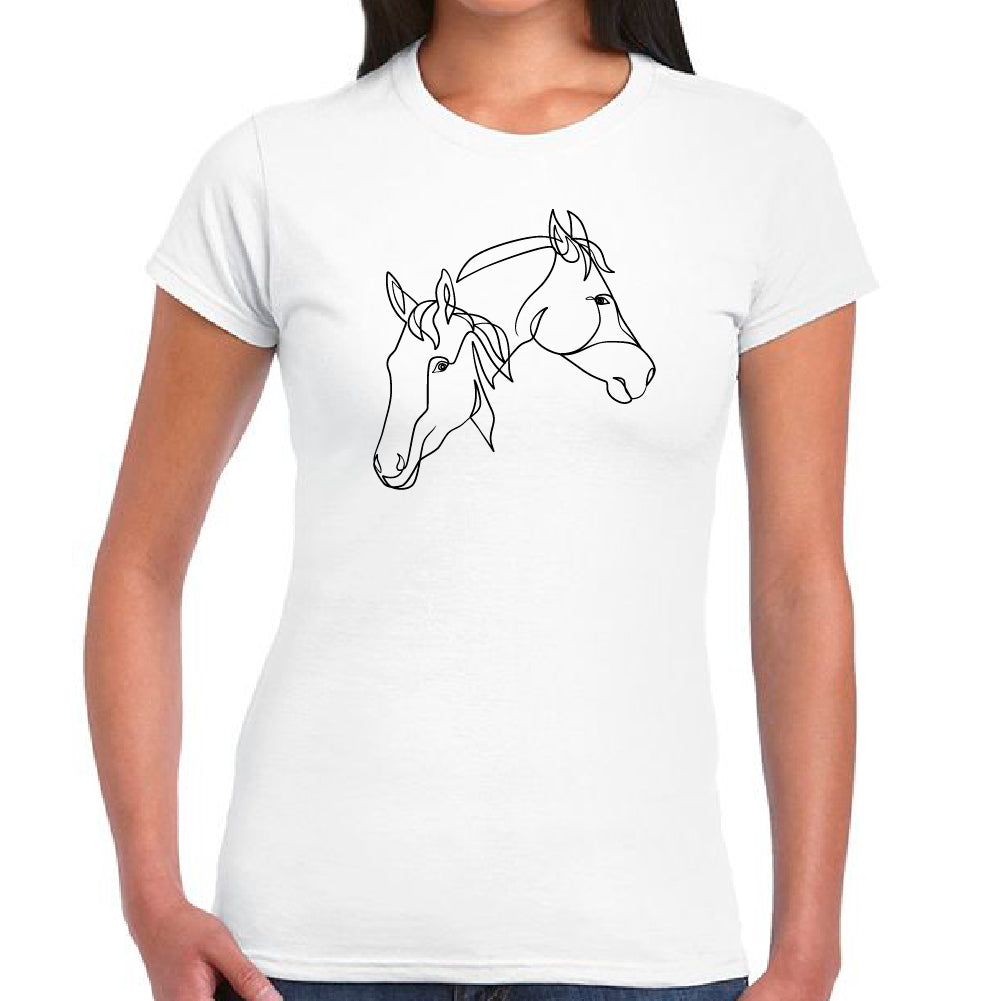 Caballos en líneas