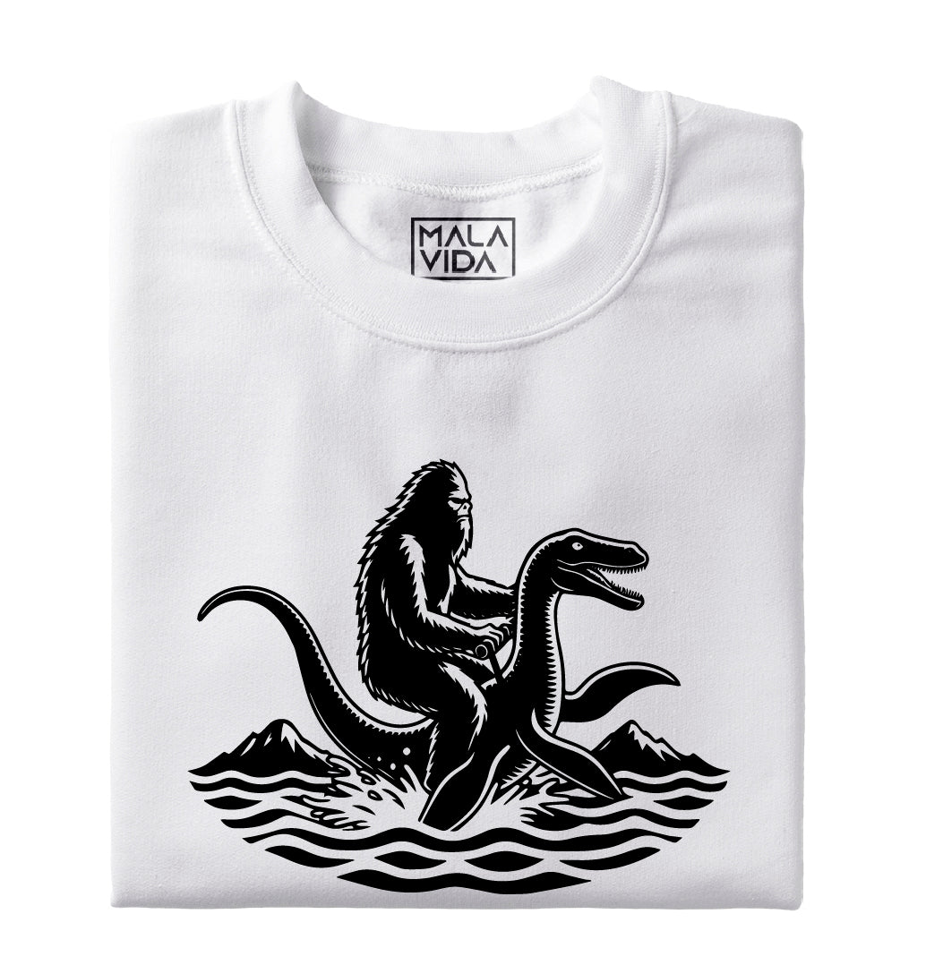 Sasquatch riding Nessie