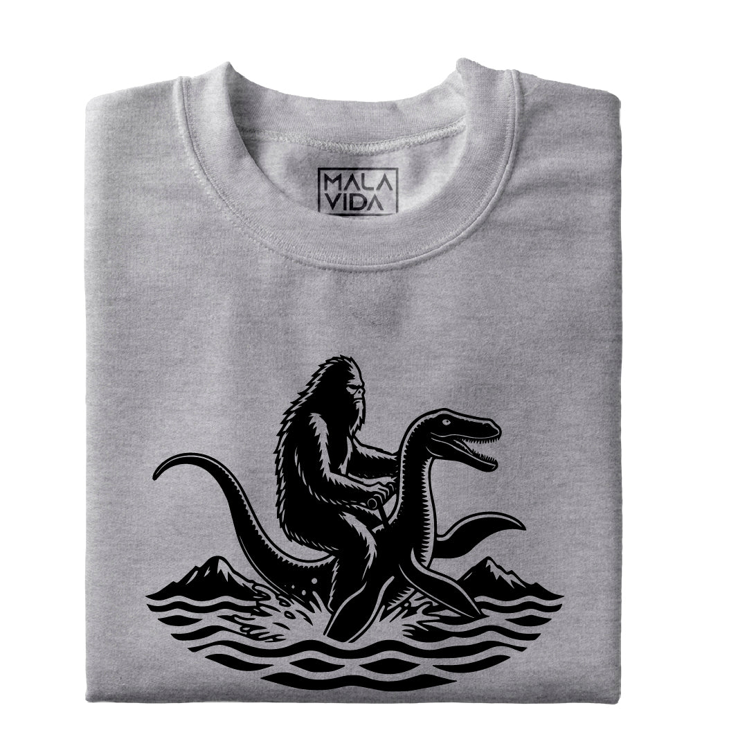 Sasquatch riding Nessie