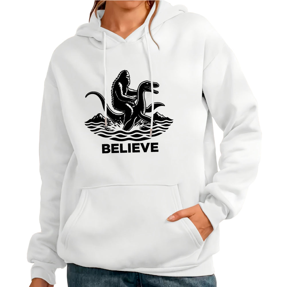 Sasquatch riding Nessie