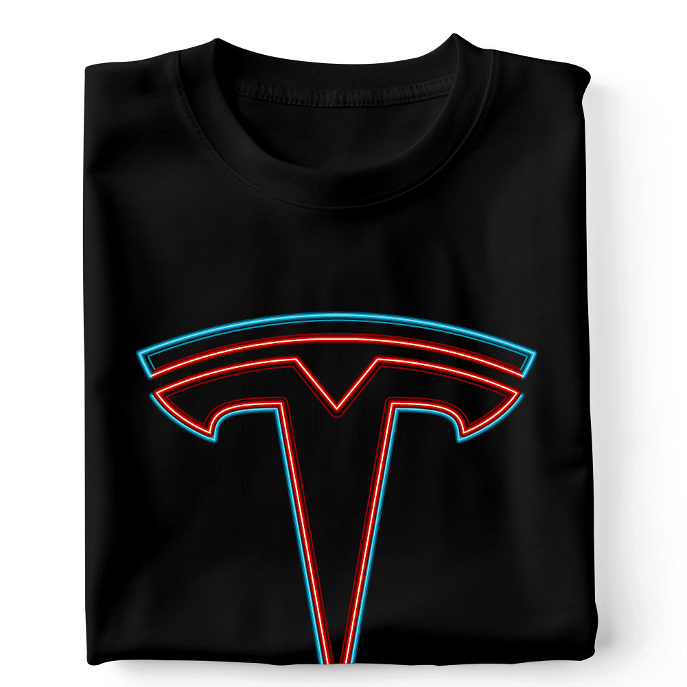 Tesla logo neón