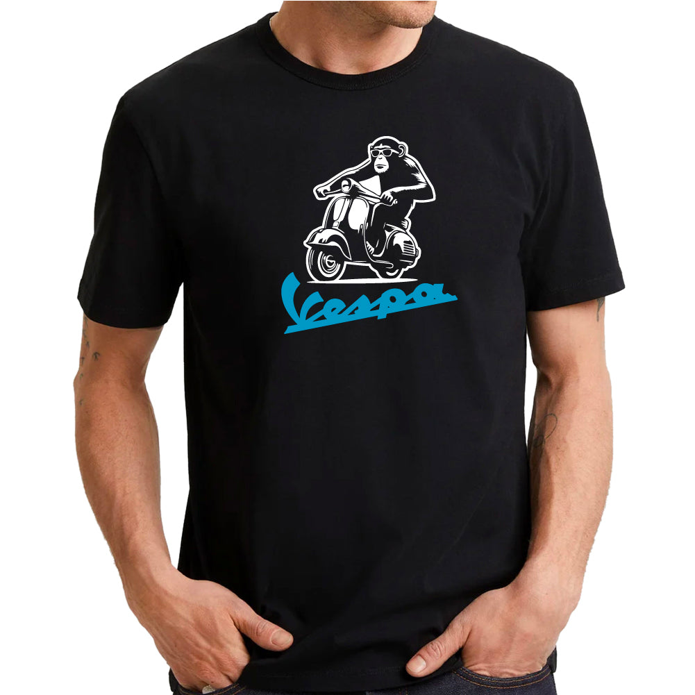 Chimp rides a Vespa