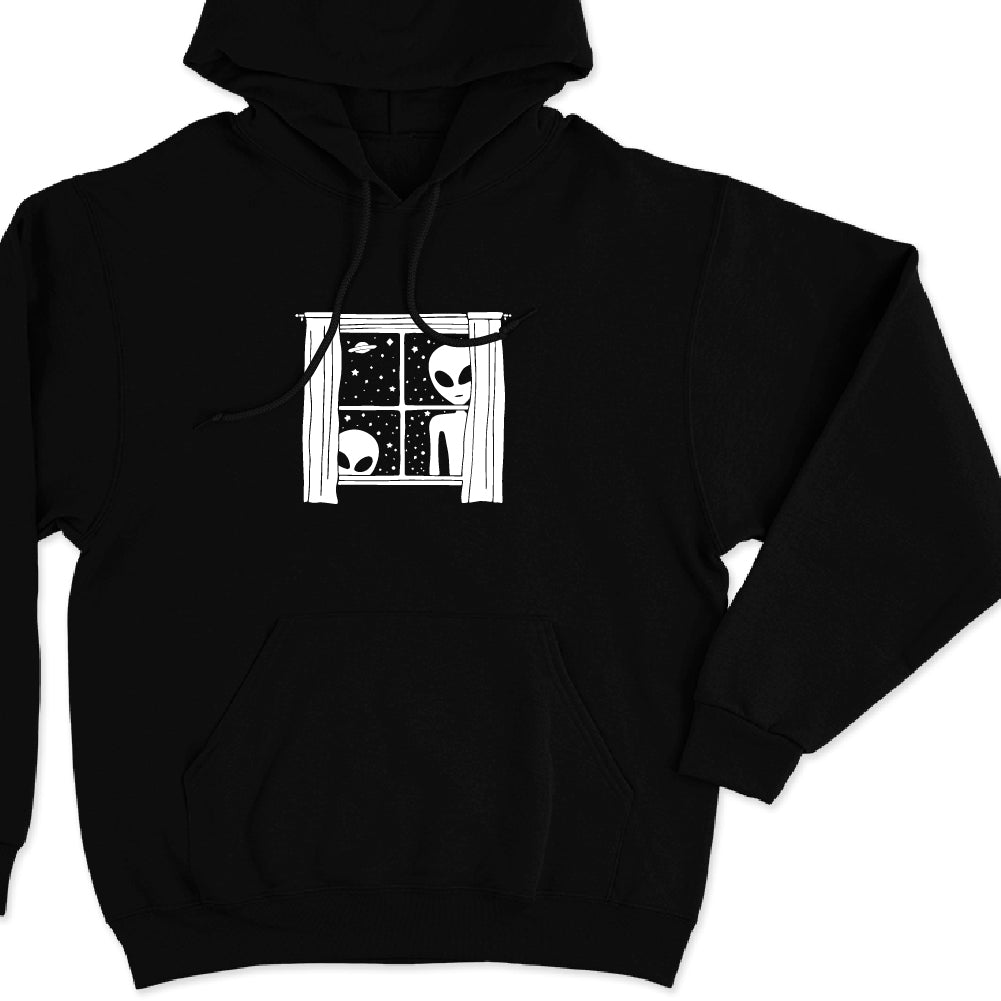 Aliens mirando por tu ventana