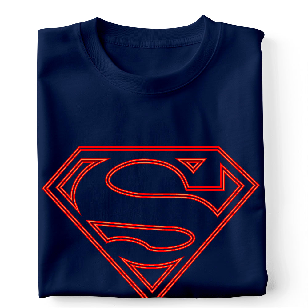 Superman logo neón