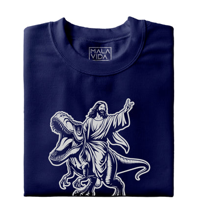 Yisus cabalga un dinosaurio