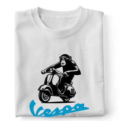 Chimp rides a Vespa