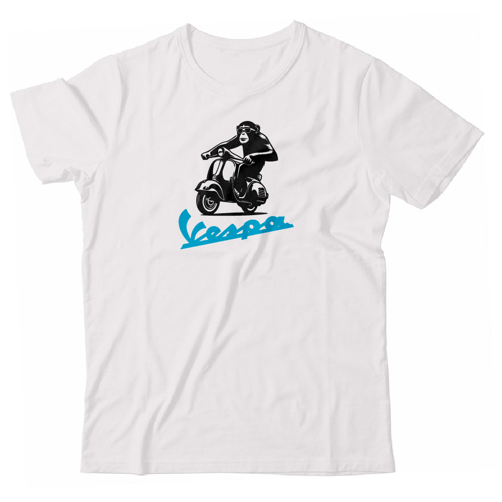 Chimp rides a Vespa