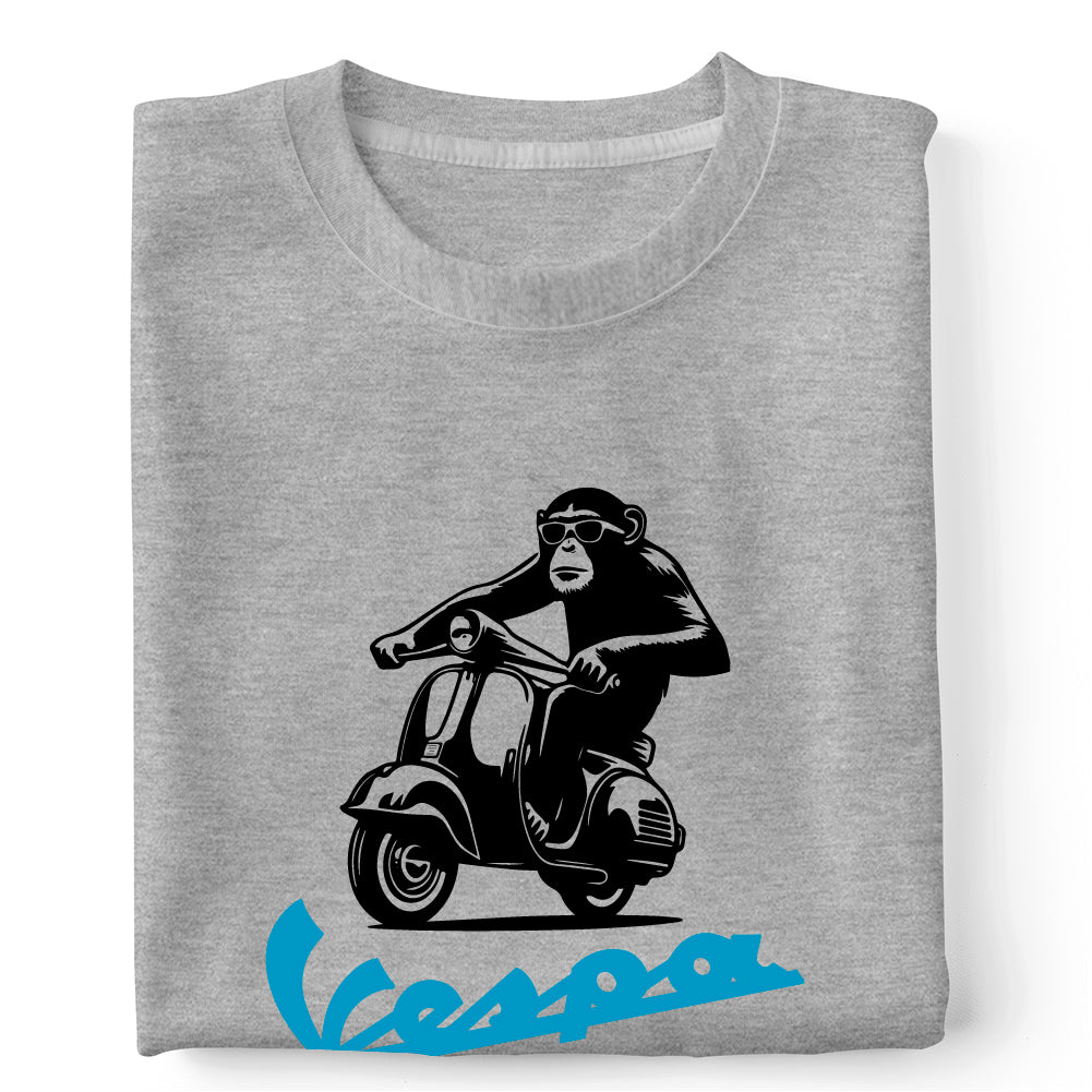Chimp rides a Vespa