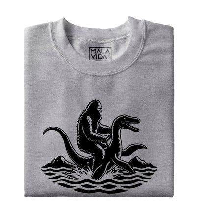Sasquatch riding Nessie