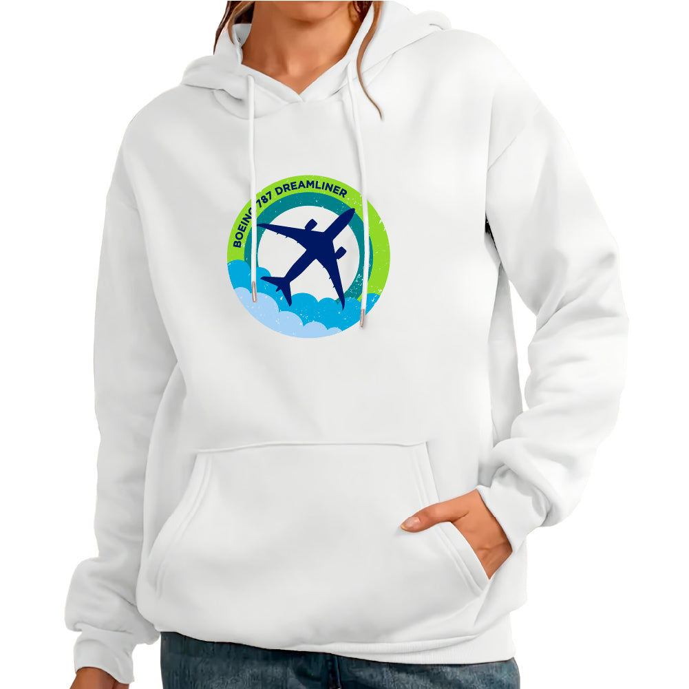 Boeing 787 above clouds